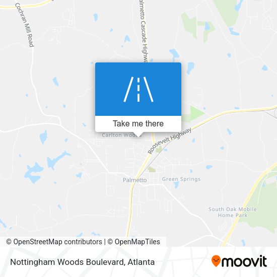 Nottingham Woods Boulevard map