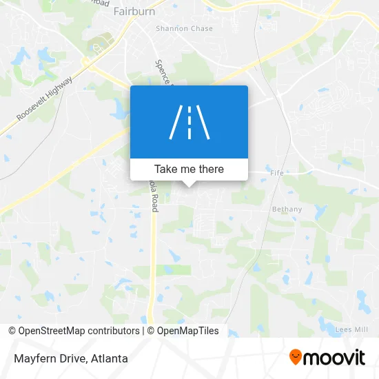 Mayfern Drive map