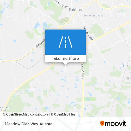 Meadow Glen Way map