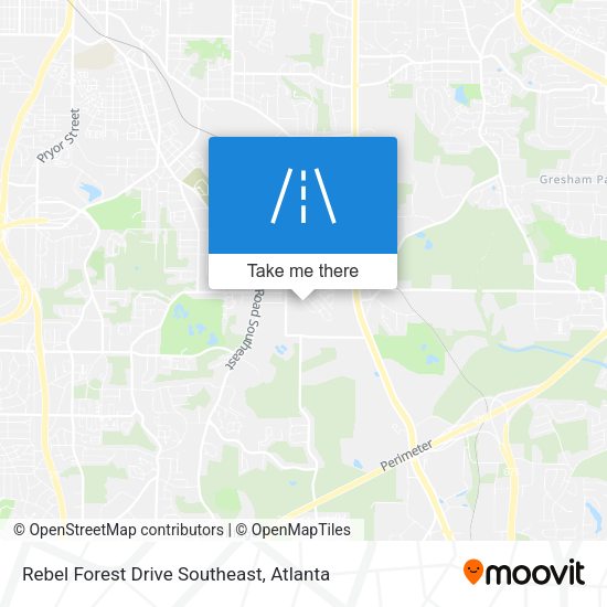 Rebel Forest Drive Southeast map