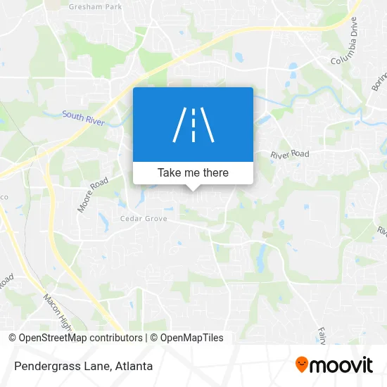 Pendergrass Lane map