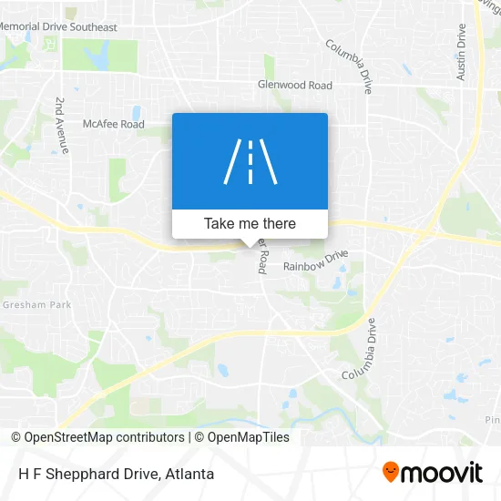 H F Shepphard Drive map