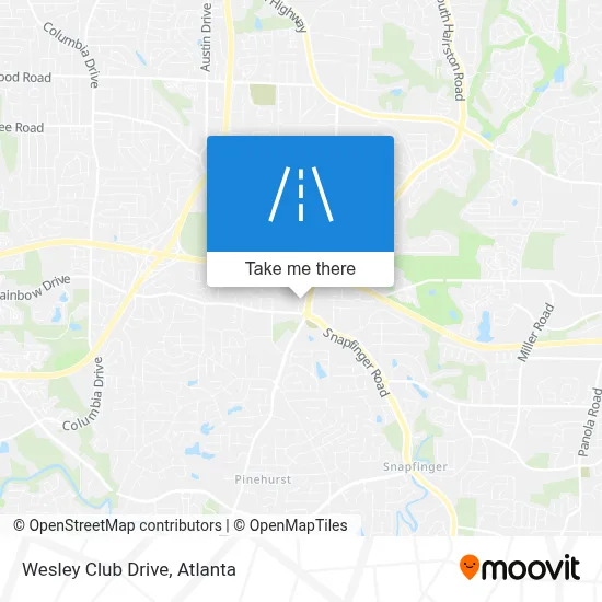 Wesley Club Drive map