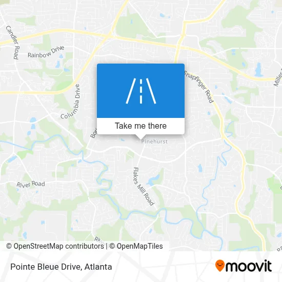 Pointe Bleue Drive map