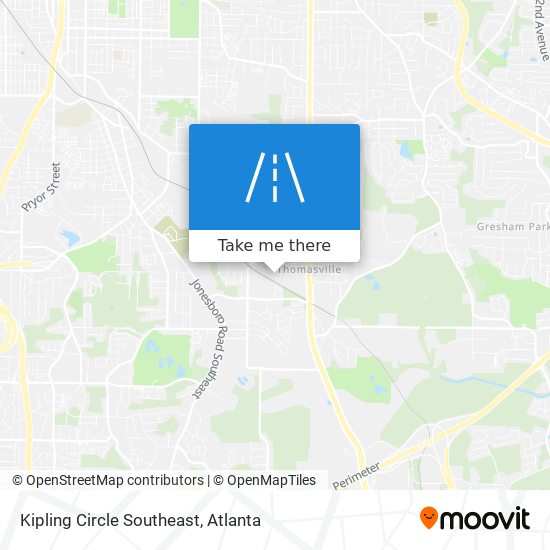 Kipling Circle Southeast map