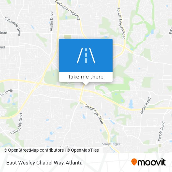 East Wesley Chapel Way map