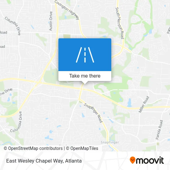 East Wesley Chapel Way map