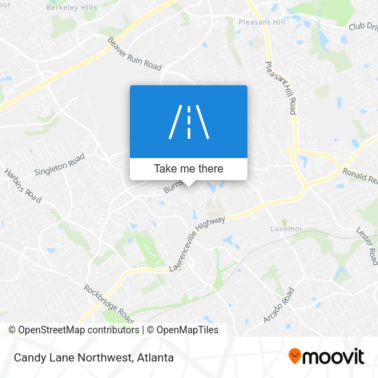 Candy Lane Northwest map