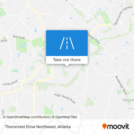 Thorncrest Drive Northwest map