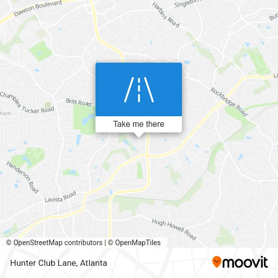Hunter Club Lane map