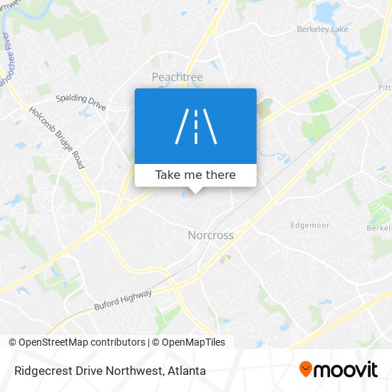 Ridgecrest Drive Northwest map