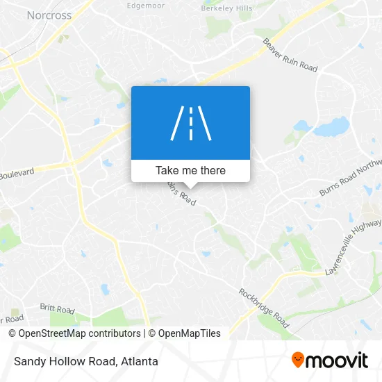 Sandy Hollow Road map