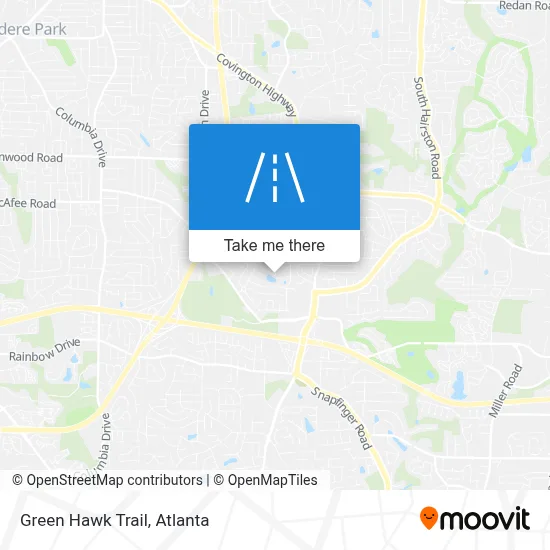 Green Hawk Trail map
