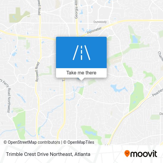 Trimble  Crest Drive Northeast map