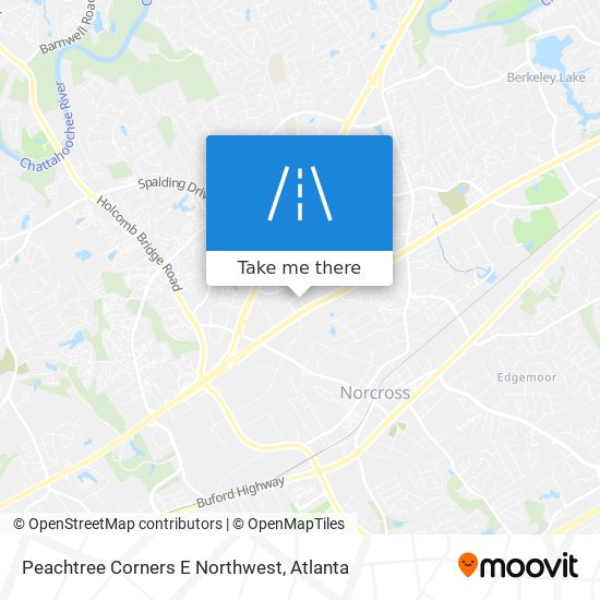 Peachtree Corners E Northwest map