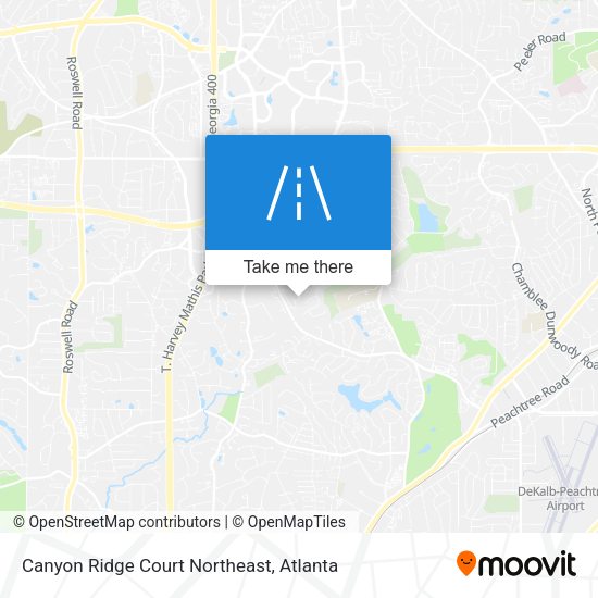 Mapa de Canyon Ridge Court Northeast