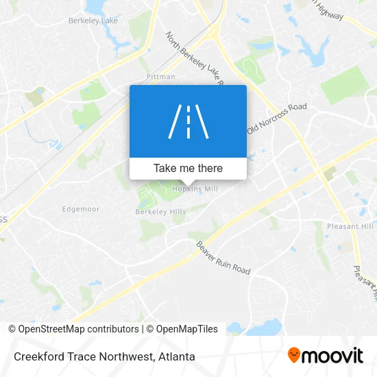 Creekford Trace Northwest map