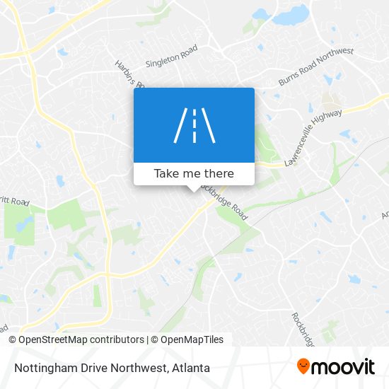 Nottingham Drive Northwest map