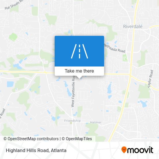 Mapa de Highland Hills Road
