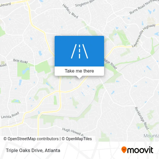 Triple Oaks Drive map