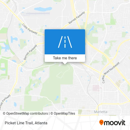 Picket Line Trail map