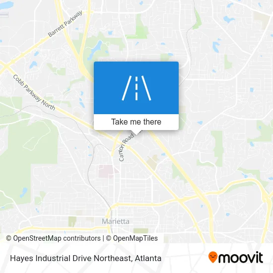 Hayes Industrial Drive Northeast map