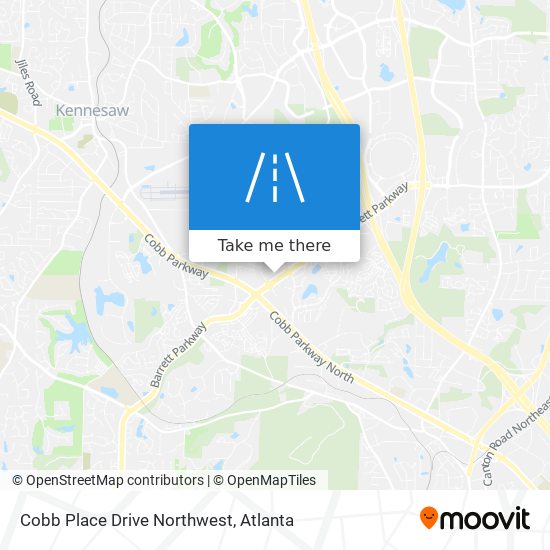 Mapa de Cobb Place Drive Northwest