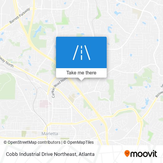 Cobb Industrial Drive Northeast map