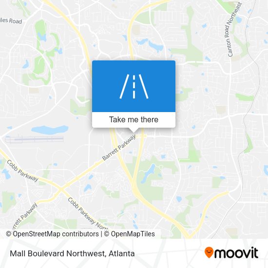 Mall Boulevard Northwest map