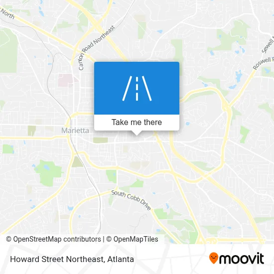 Howard Street Northeast map