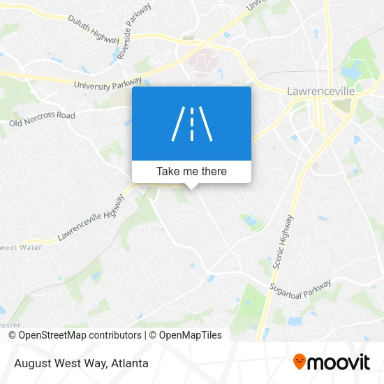 August West Way map