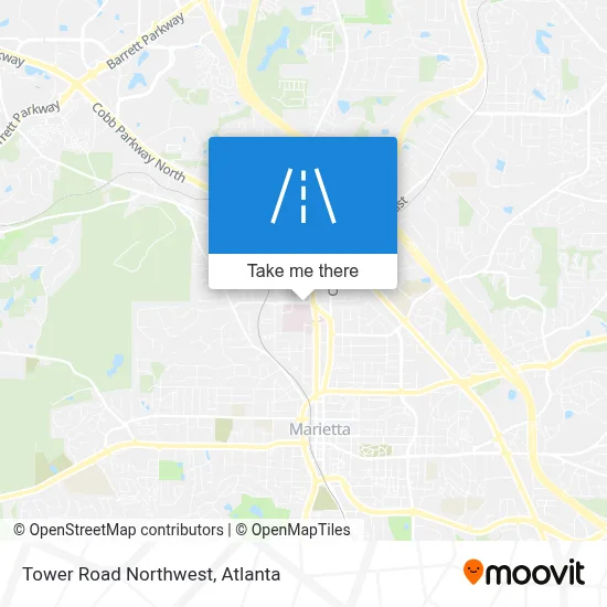 Tower Road Northwest map