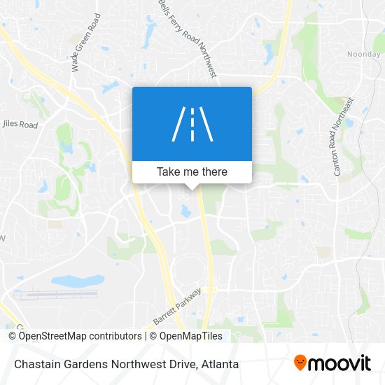 Chastain Gardens Northwest Drive map