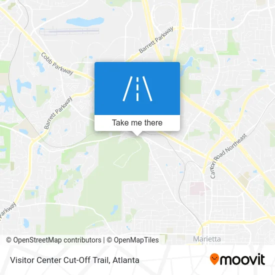 Visitor Center Cut-Off Trail map