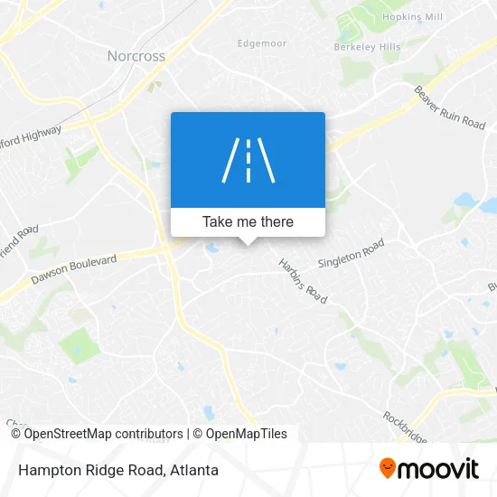Hampton Ridge Road map