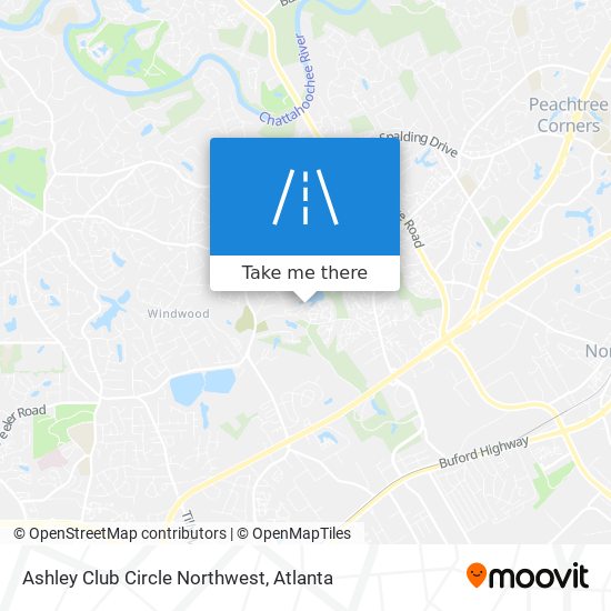 Ashley Club Circle Northwest map