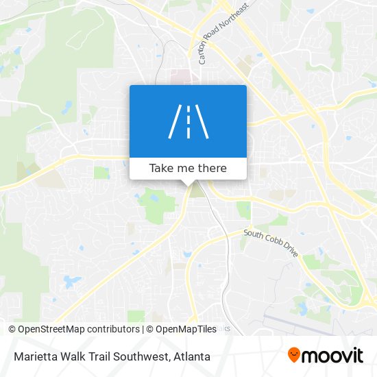 Mapa de Marietta Walk Trail Southwest