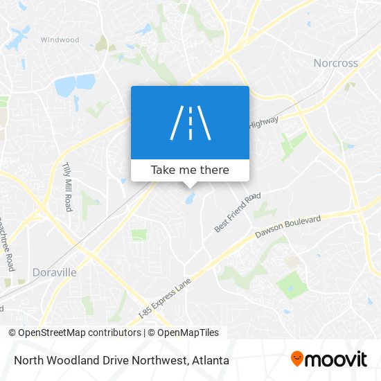 Mapa de North Woodland Drive Northwest