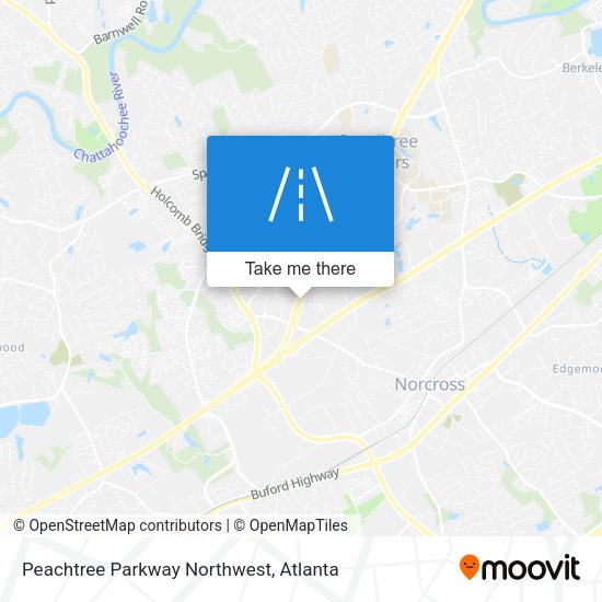 Peachtree Parkway Northwest map