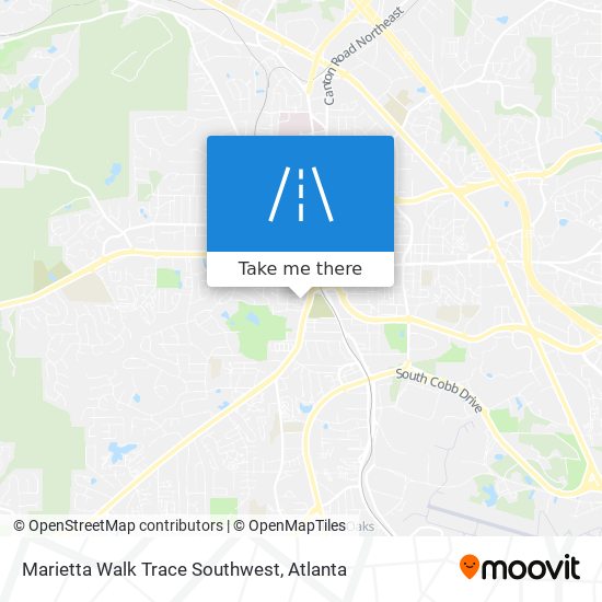 Marietta Walk Trace Southwest map