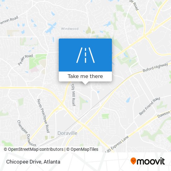 Chicopee Drive map