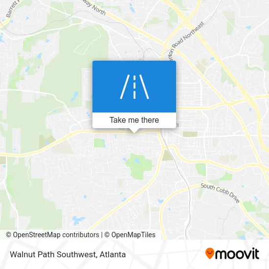 Mapa de Walnut Path Southwest