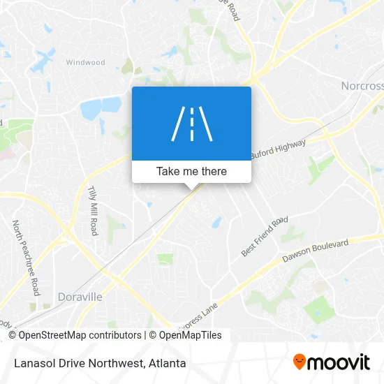 Lanasol Drive Northwest map