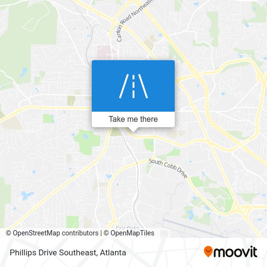Phillips Drive Southeast map