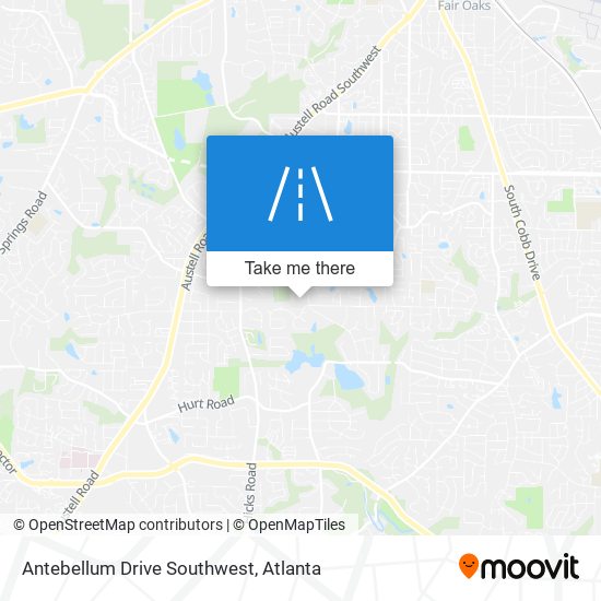 Mapa de Antebellum Drive Southwest