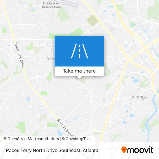 Paces Ferry North Drive Southeast map