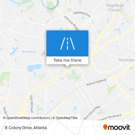 B Colony Drive map