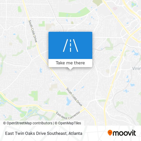 East Twin Oaks Drive Southeast map