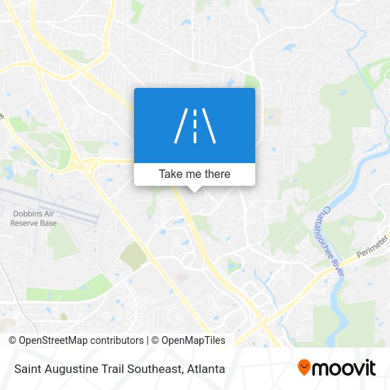 Saint Augustine Trail Southeast map