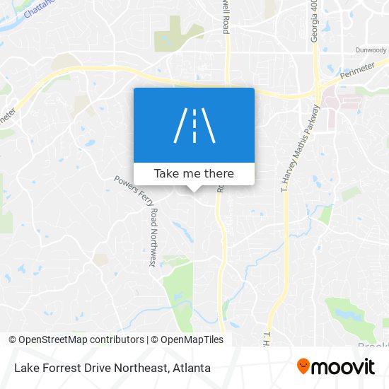 Lake Forrest Drive Northeast map